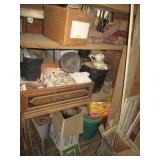 Home made Wood Shop storage shelf w...