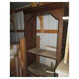 Vintage wood Shelf with lower cupbo...