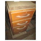 Vintage wood 3-drawer lower kitchen...