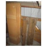 Misc 3+ft 4x4 wood pieces, shelving...