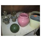 Vintage milk glass and heavy metal ...