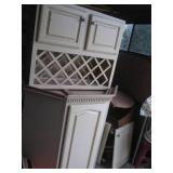 Vintage Off White wine rack with cu...