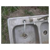Stainless steel dual basin kitchen ...