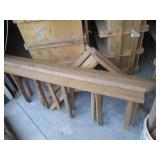 HUGE lot of wood spindles, slats, p...