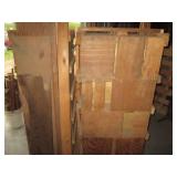 HUGE lot of wood spindles, slats, p...