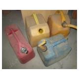 Collection of plastic gas, kerosene...
