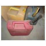 Collection of plastic gas, kerosene...