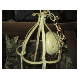 Vintage hanging light fixture with ...
