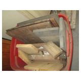 Two totes with assorted wood and th...