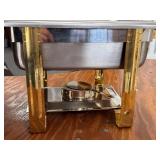 4 Quart Chafing Dish With Gold Accents