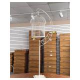 Metal Bird Cage/Card Holder With Stand