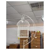Metal Bird Cage/Card Holder With Stand