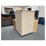 Custom Movable Wood Slatwall Store Fixture