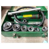 Greenlee 767A Hydraulic Knockout Punch Driver, Hand Pump & Dies