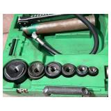 Greenlee Hydraulic Knockout Punch Driver, Hand Pump & Dies