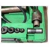 Greenlee Hydraulic Knockout Punch Driver, Hand Pump & Dies