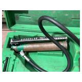 Greenlee Hydraulic Knockout Punch Driver, Hand Pump & Dies
