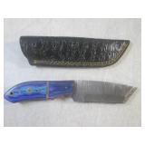 (FS) 8 1/8" Fixed Blade Damascus Kn...