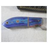(FS) 8 1/8" Fixed Blade Damascus Kn...