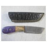 (FS) 8" Fixed Blade Damascus Knife ...