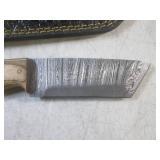 (FS) 8" Fixed Blade Damascus Knife ...