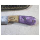 (FS) 8" Fixed Blade Damascus Knife ...