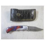 (FS) 6 1/2" Damascus Blade Lockback...