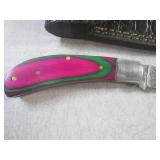 (FS) 6 1/8" Damascus Blade Folding ...