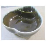 (FS) Vintage Green Drip Glaze Pear-...
