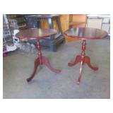 (BR1) Pair of 19" Round End Tables...