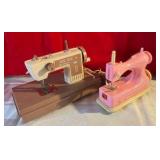 Vintage plastic toy sewing machine