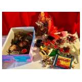 Group of misc. Christmas ornaments & decor
