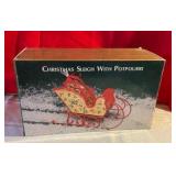 Collectable Silvestri wood potpourri Christmas sleigh
