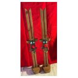 Pair of wood reindeers Christmas Holiday decor