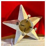 Vintage glitter star Christmas tree stand cast iron Mitee mfg