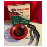 Vintage Woodland christmas tree stand model no. 395 Poloron products inc.