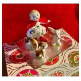 Vintage bone china made in japan little red riding hood figures