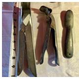 Vintage fish grippers and scaler tool