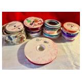 Group of various holiday and craft ribbon