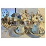 Group of 6 China cups & saucers, Royal albert, England, and Bavaria