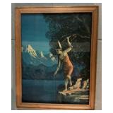 Vintage indian maiden print