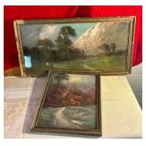2 vintage landscape prints William Henry Chandler