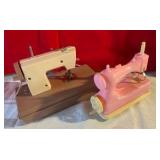 Vintage plastic toy sewing machine