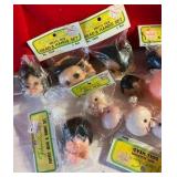 Group of 13 vintage craft pretty face doll heads