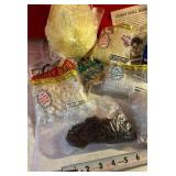 Group of varies colors of curly craft doll hair