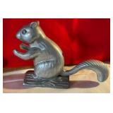Vintage cast aluminum squirrel nutcracker