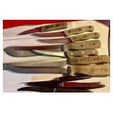 Vintage Chicago cutlery and other kitchen knife sets