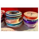 Group of various holiday and craft ribbon