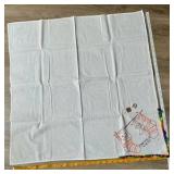 Group of 6 handmade flour sack embroidered days of the week kitten kitchen towels