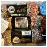 Large group craft lion brand homespun knitting sewing yarn